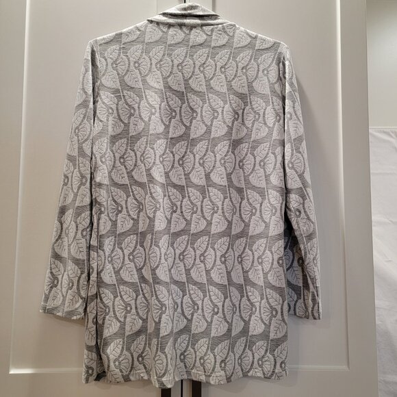 Vintage Blazer Lightweight Gray White Jacket Tunic Travel Career Office Small - Picture 3 of 17